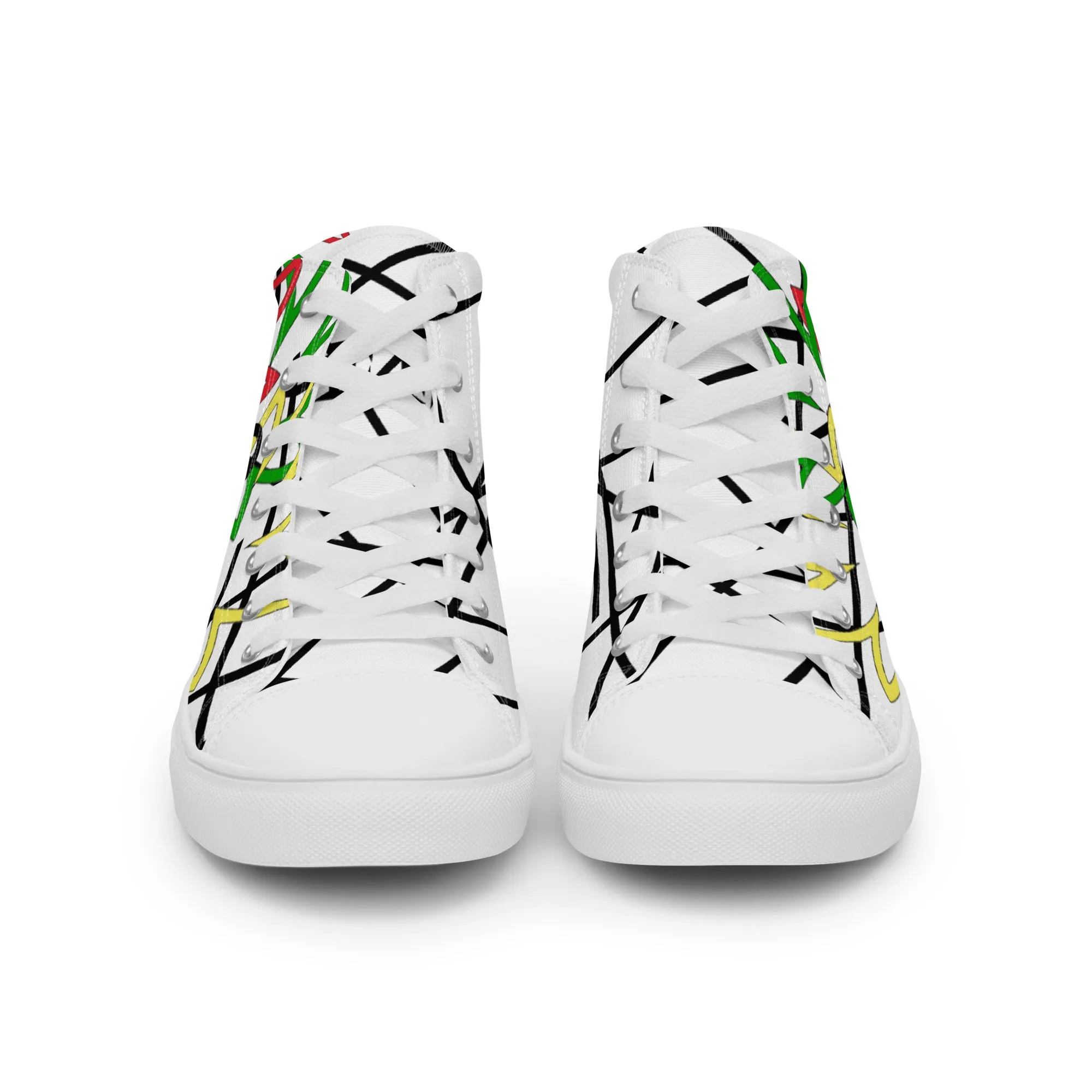 Women’s Big Leaf Cross Lines high top canvas shoes