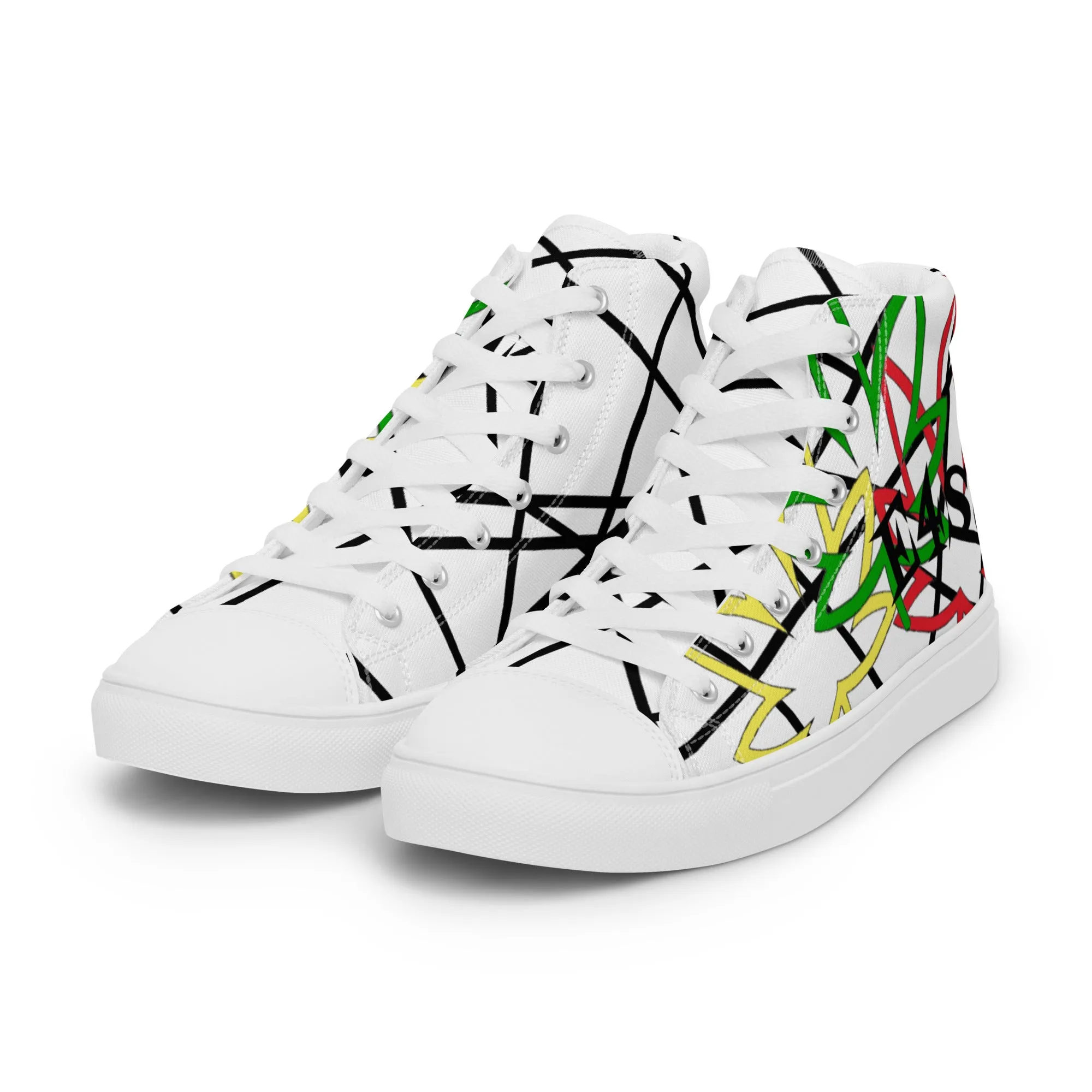 Women’s Big Leaf Cross Lines high top canvas shoes