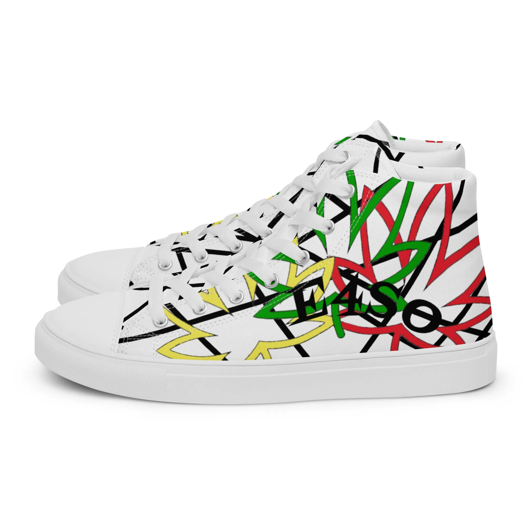 Women’s Big Leaf Cross Lines high top canvas shoes