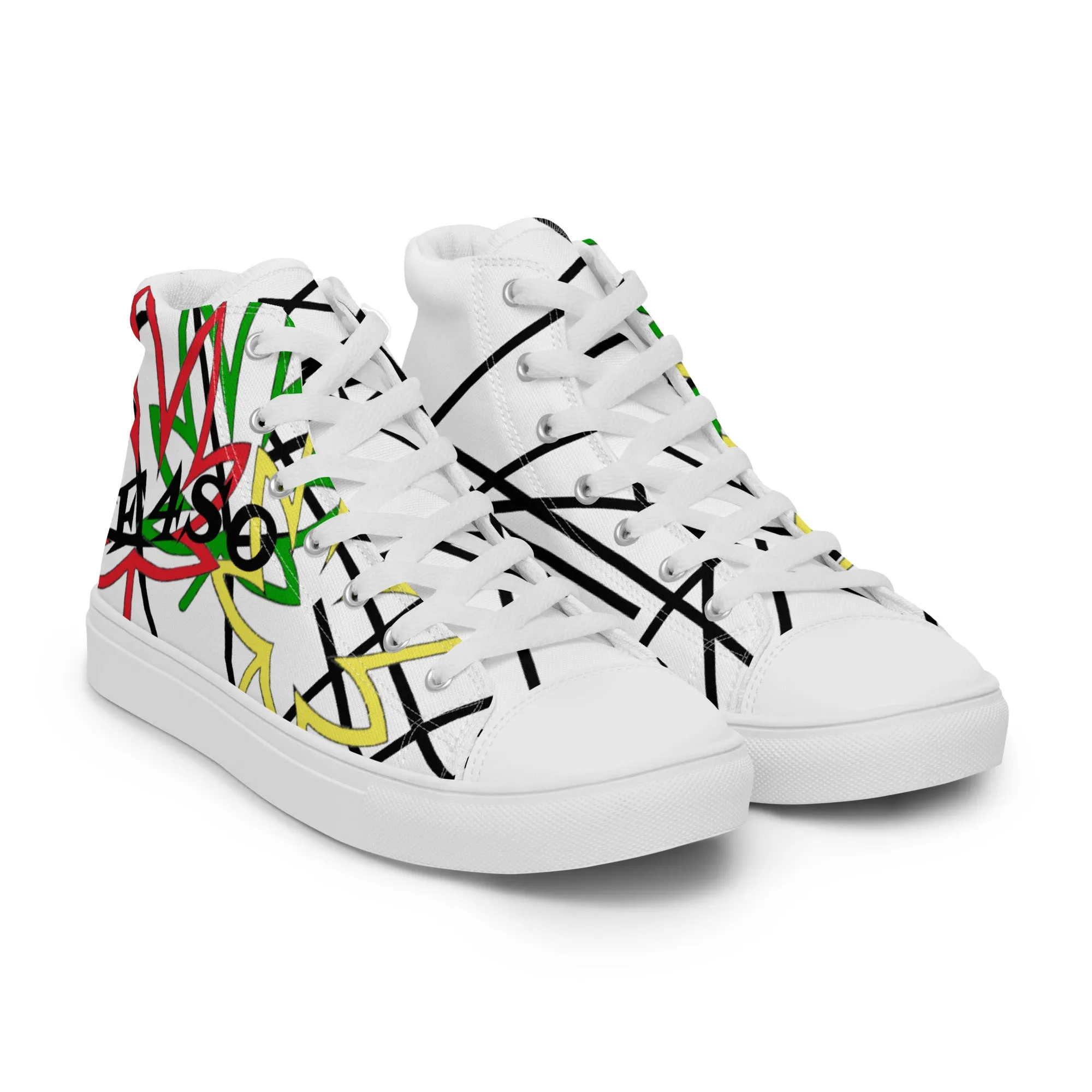 Women’s Big Leaf Cross Lines high top canvas shoes