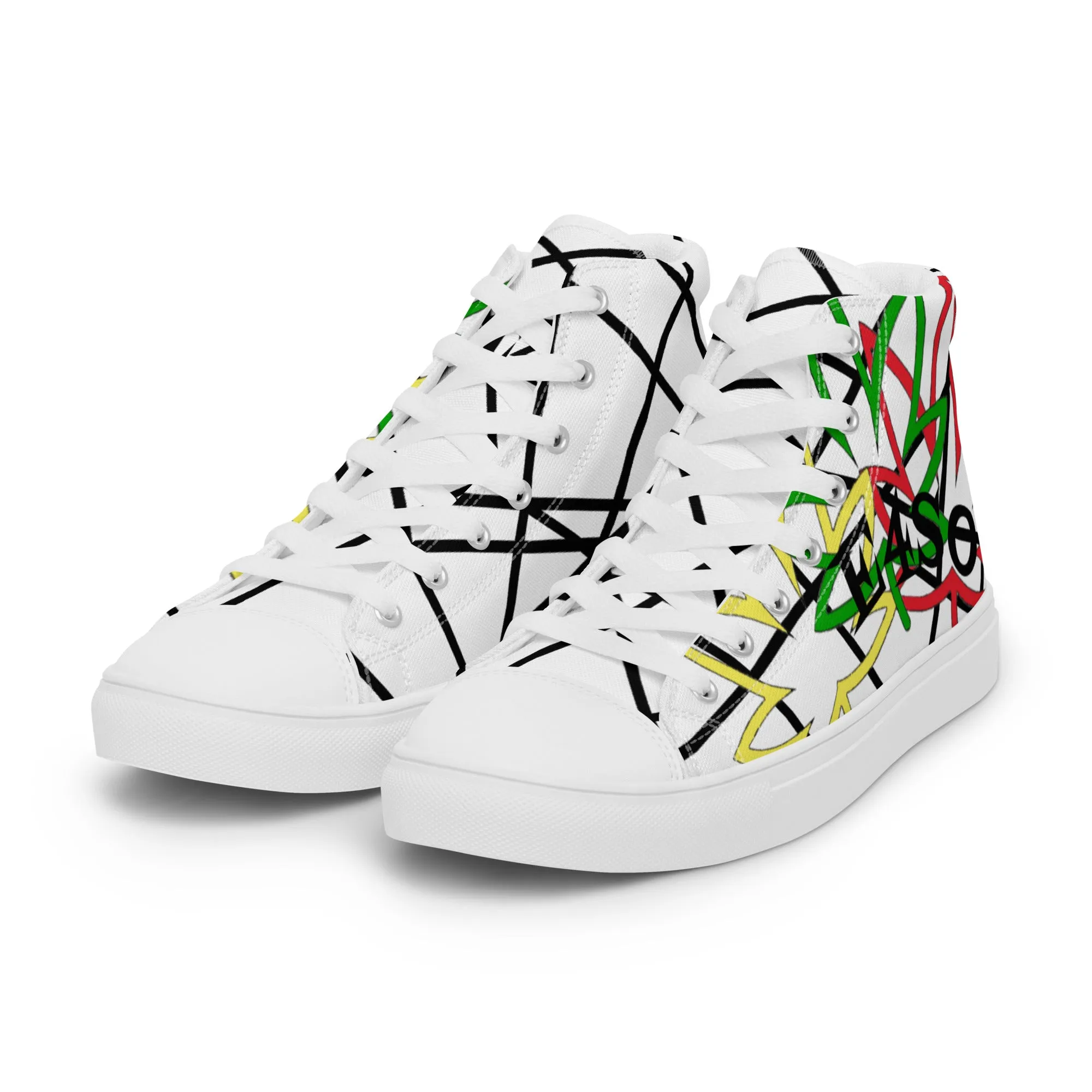 Women’s Big Leaf Cross Lines high top canvas shoes