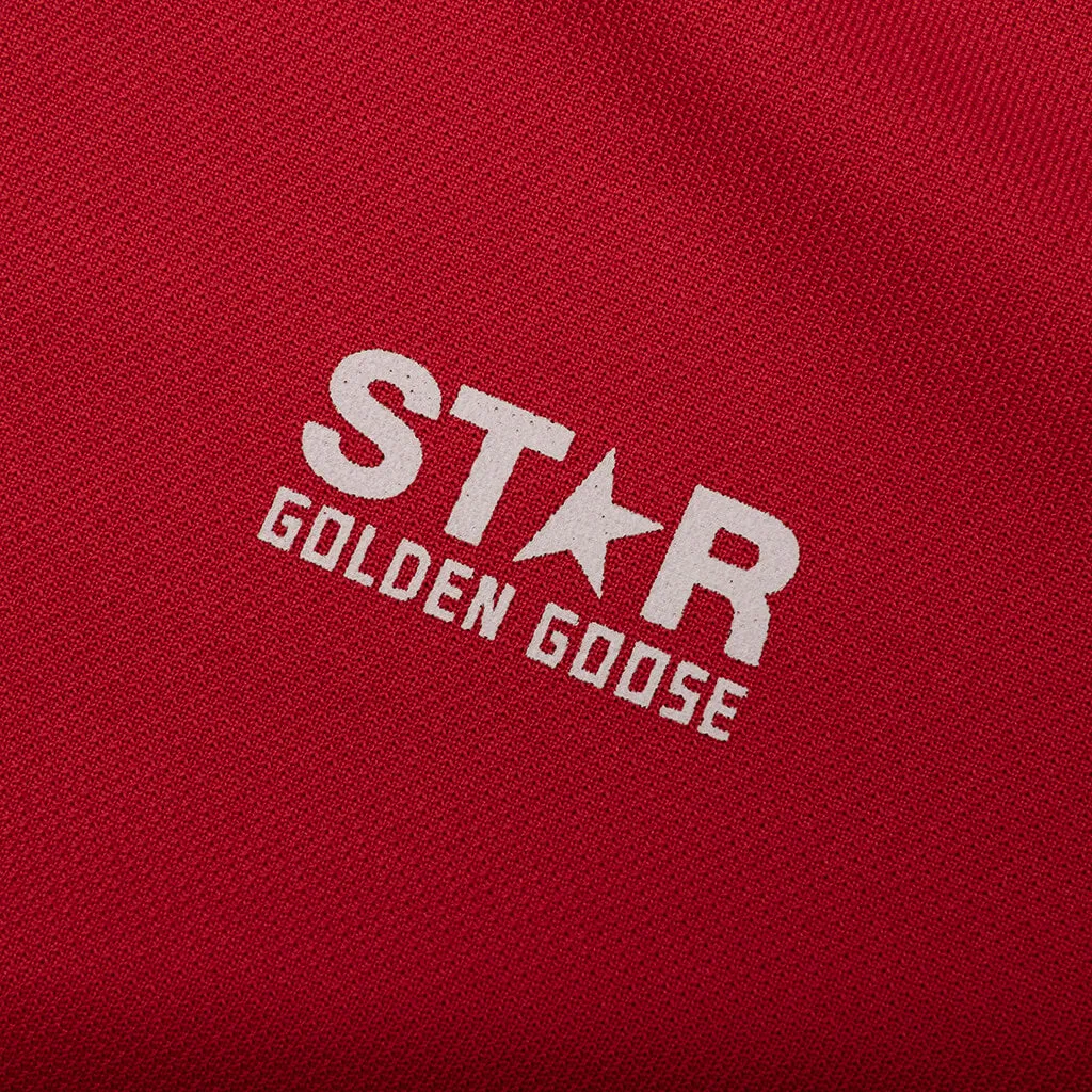 Women's Star Zipped Track Jacket - Tango Red