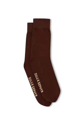 Zulu & Zephyr Logo Sock - Currant